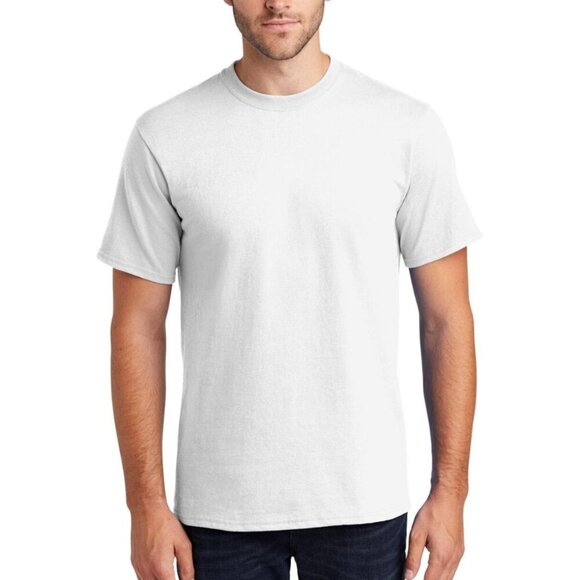 NWOT Lands' End Men's 3XL White Crewneck Cotton T-Shirt Short sleeve - Picture 1 of 7
